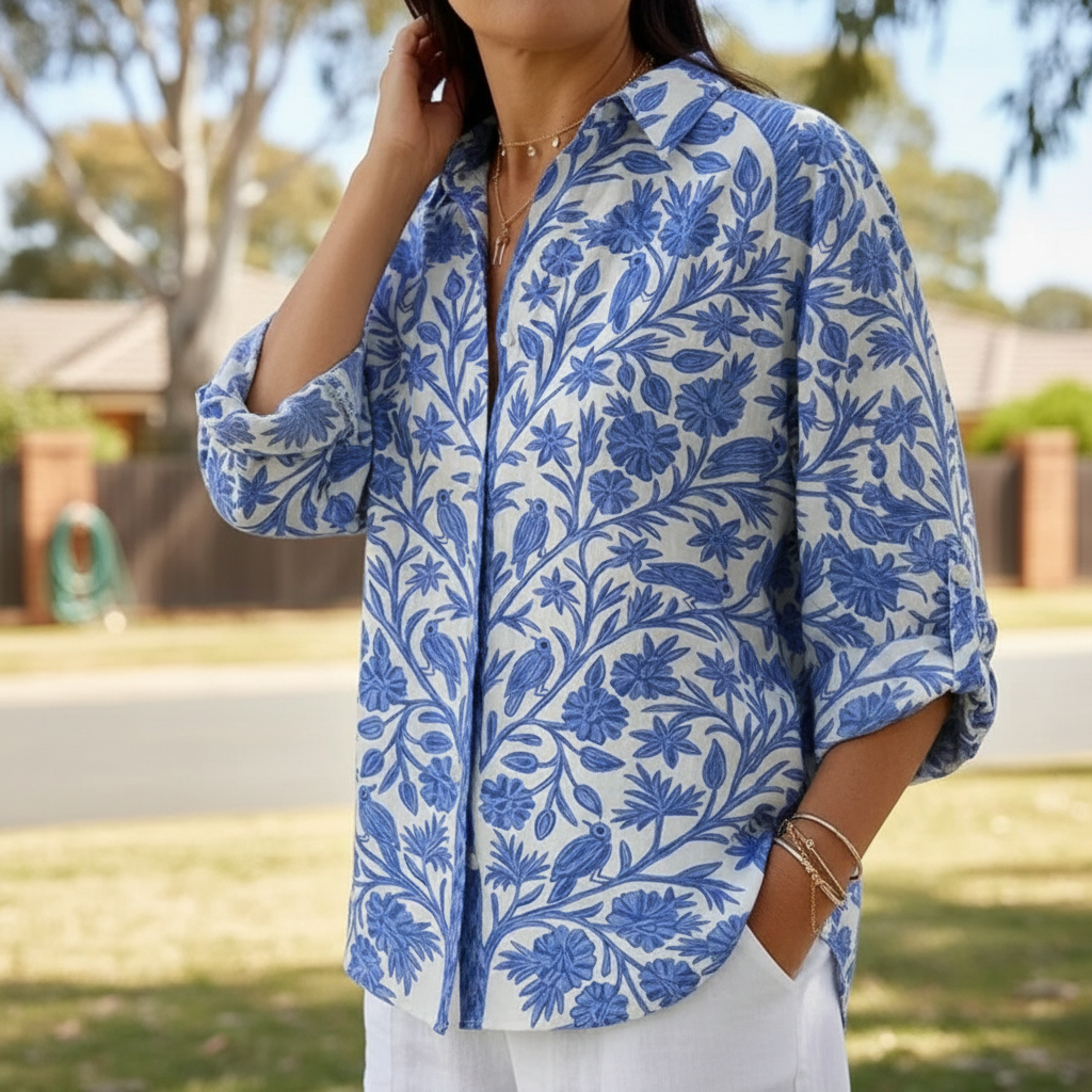 Frederikke | Blue Garden Blouse