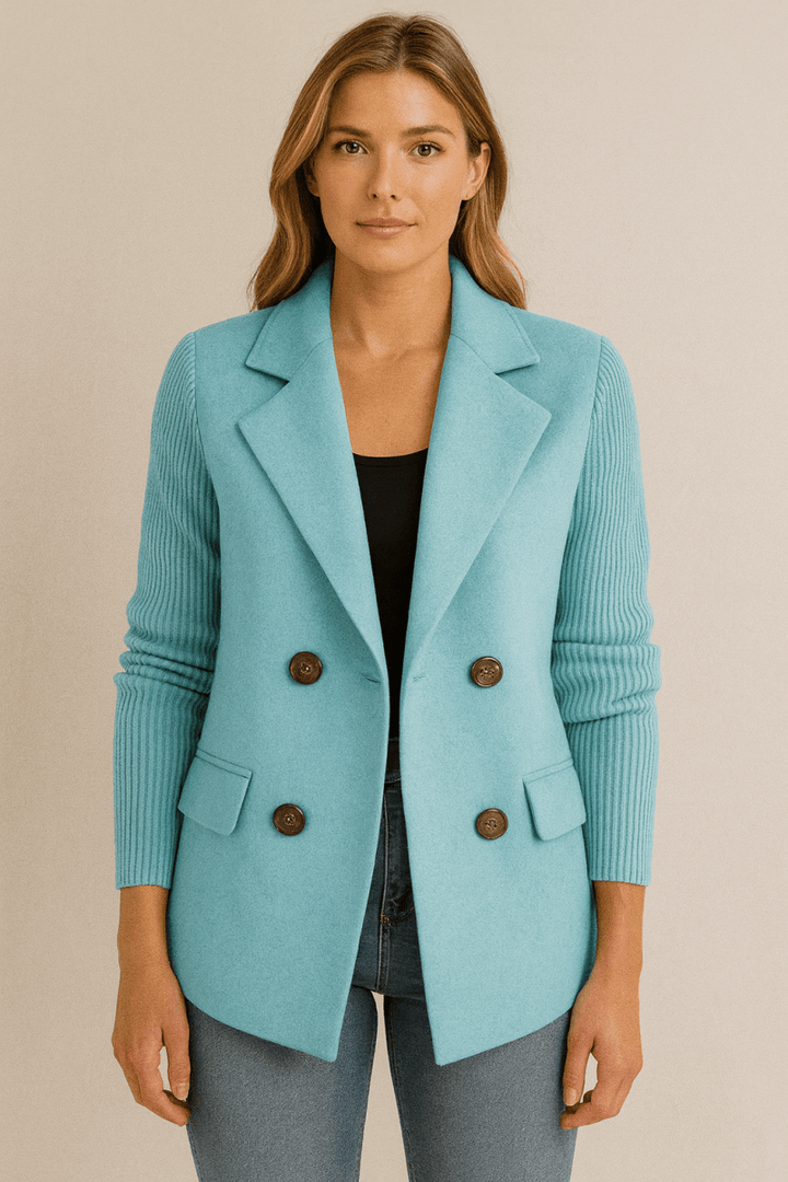 AMA | KNIT-SLEEVE BLAZER