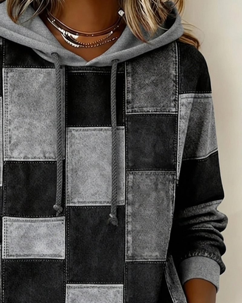 Ciana │ Stylish Checkered Hoodie