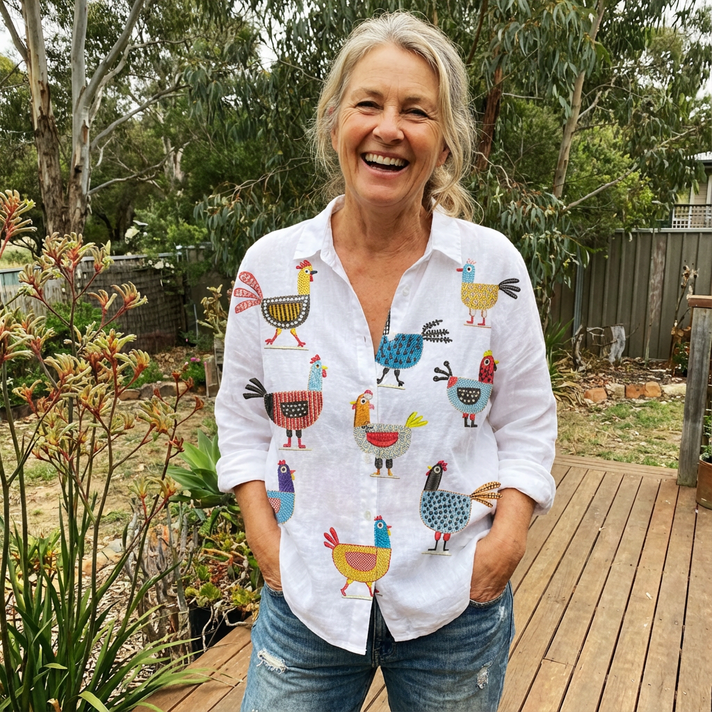 Ingrid | Playful Hen Blouse