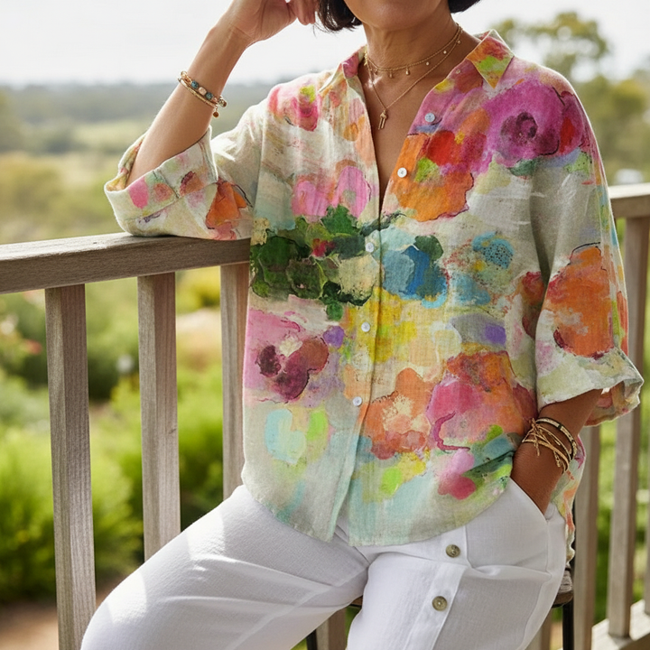 Elara | Watercolor Dreams Blouse