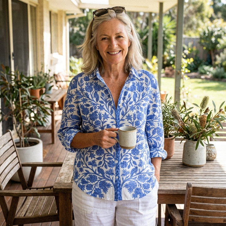 Frederikke | Blue Garden Blouse