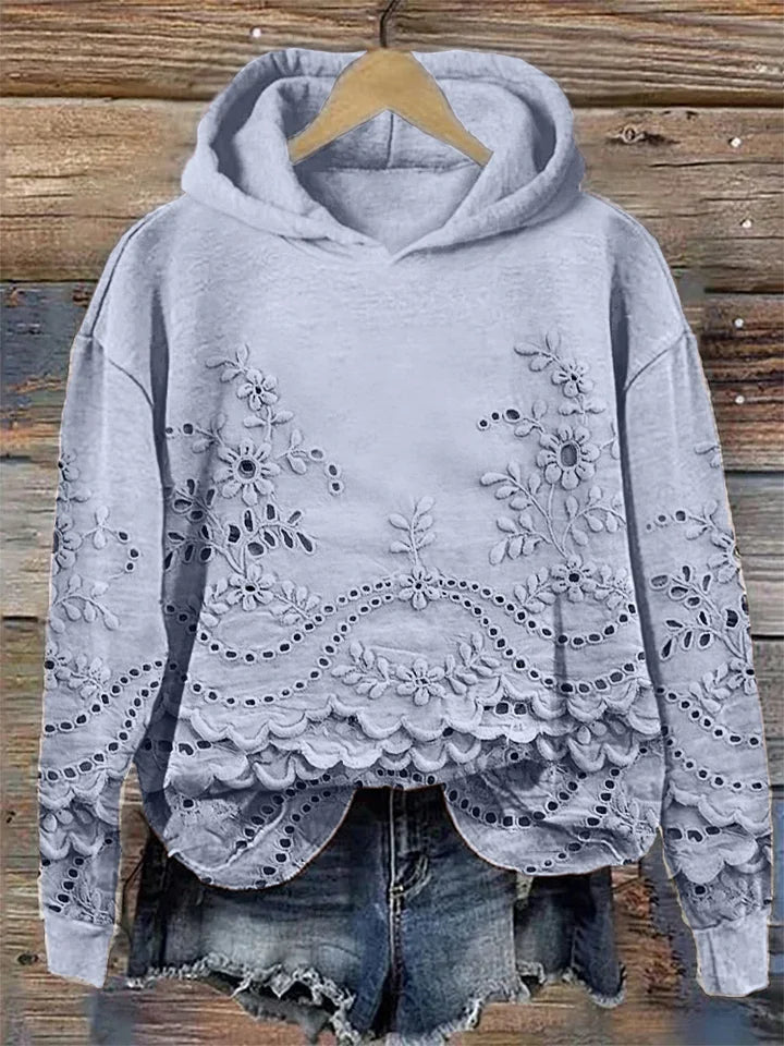 Rosalie | Floral Lace Hoodie