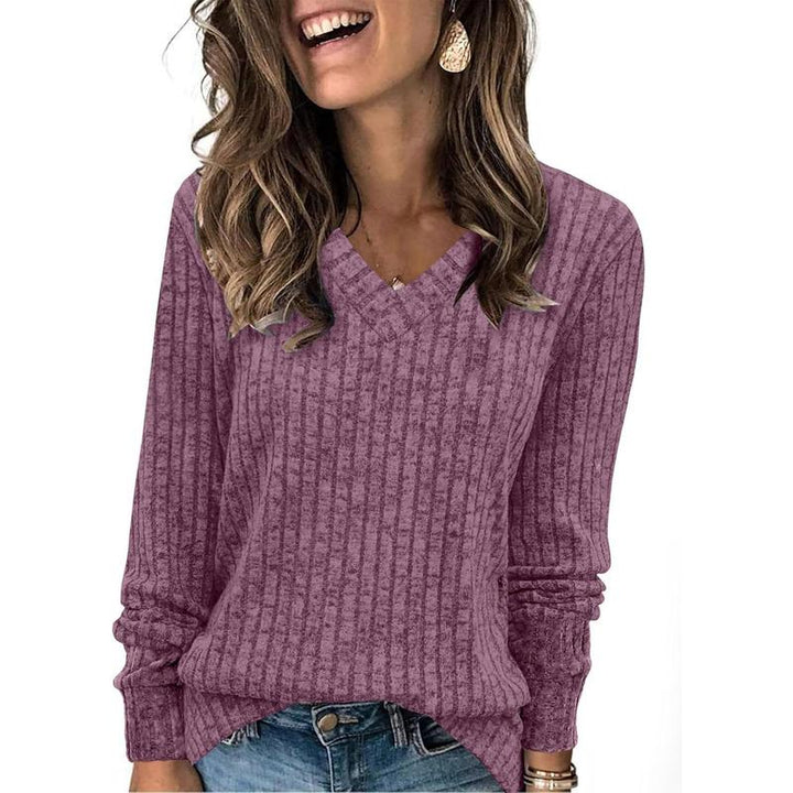 Elysia │ Women V-Neck Oversized Lightweight Knit Sweater
