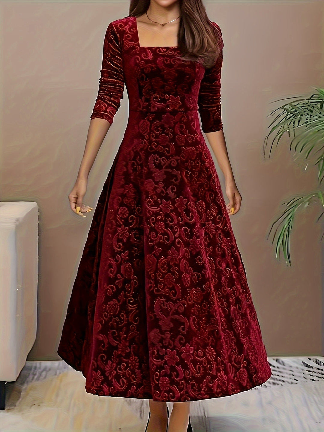 Daphne | Elegant Velvet Dress