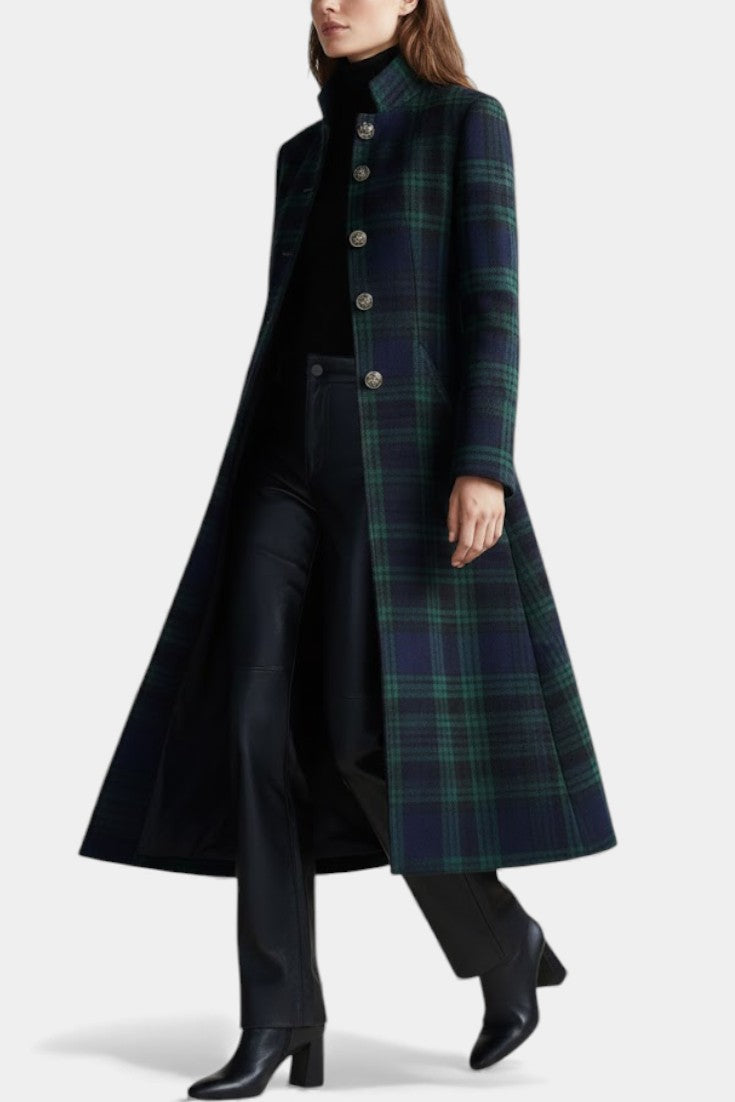 Rachel | Timeless Plaid Elegant Coat