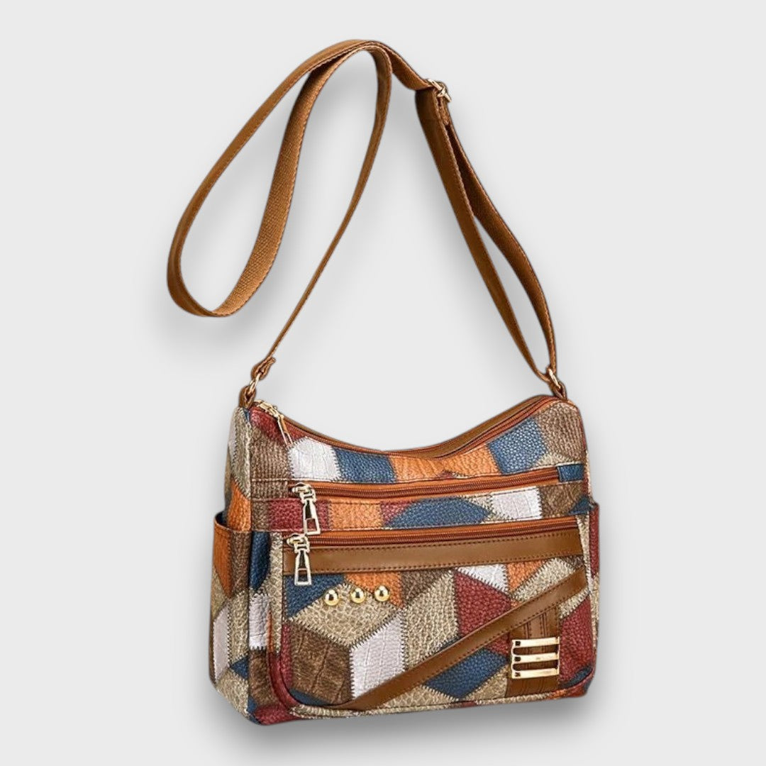Fiora | Patchwork Leather Shoulder Bag