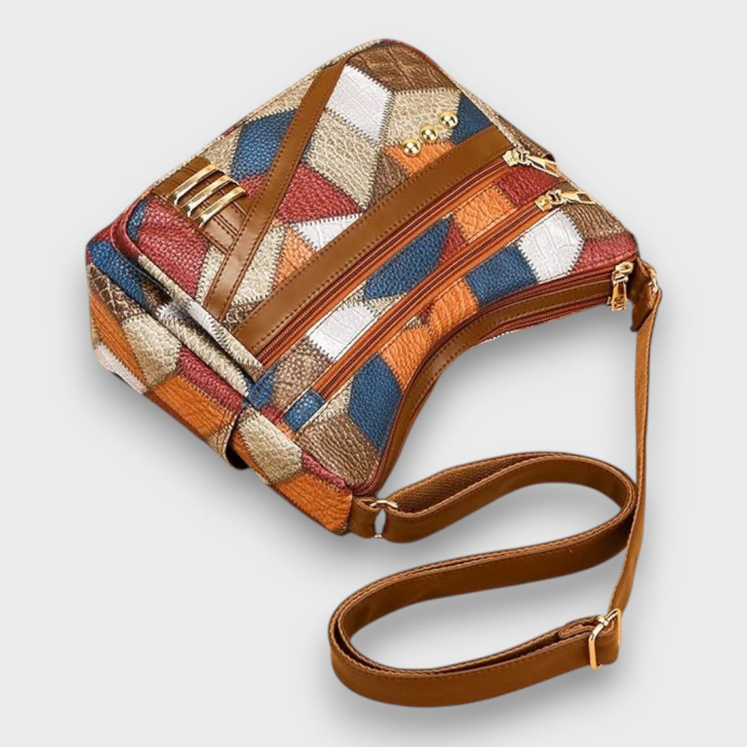 Fiora | Patchwork Leather Shoulder Bag