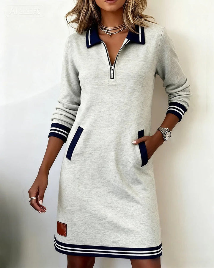 Yvonne | Chic Cotton Long Sleeve Dress