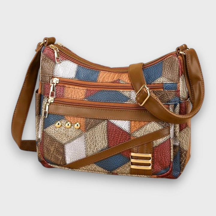 Fiora | Patchwork Leather Shoulder Bag