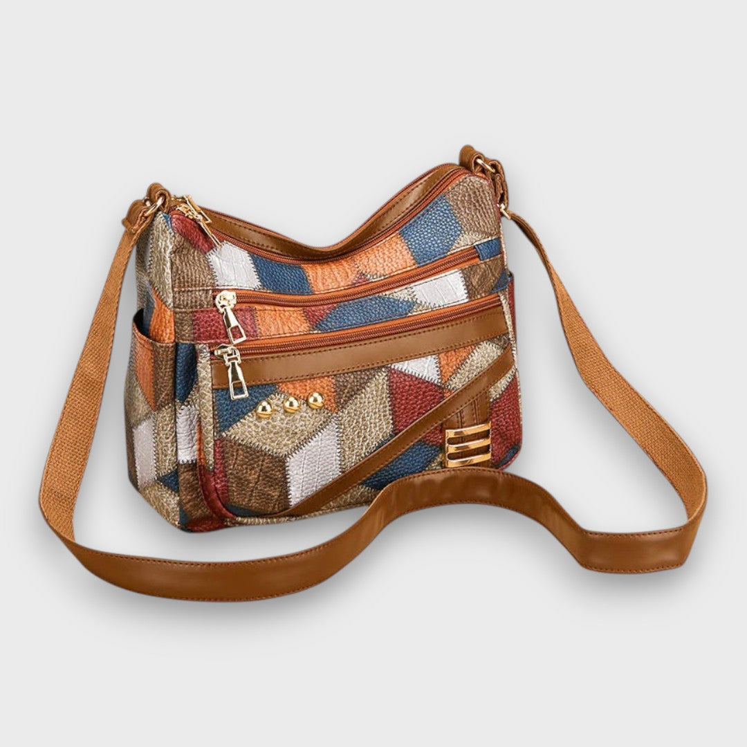 Fiora | Patchwork Leather Shoulder Bag