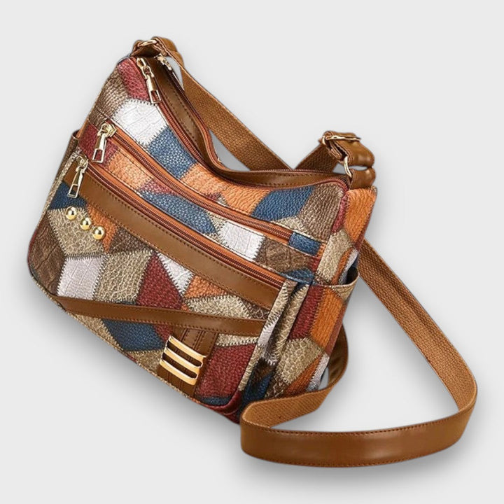 Fiora | Patchwork Leather Shoulder Bag