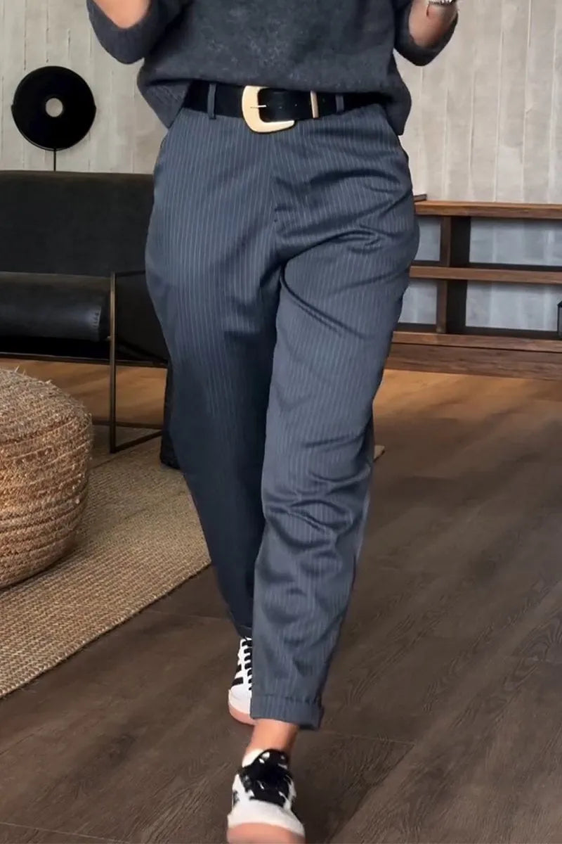 Maeve | Elegant, figure-flattering pants with stripes