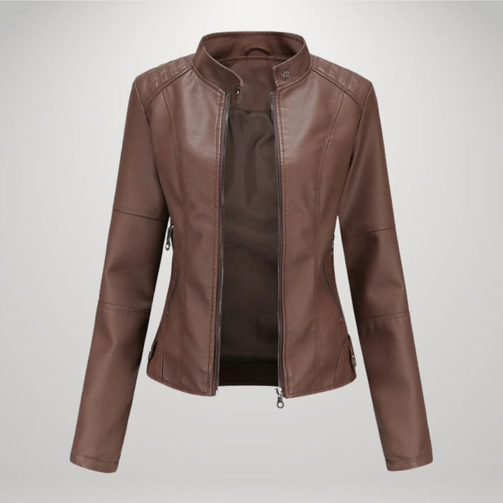Karolina | Slim Faux Leather Jacket