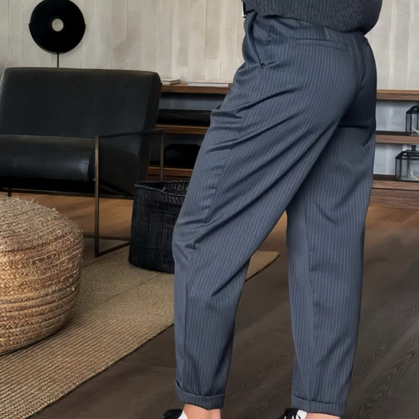 Maeve | Elegant, figure-flattering pants with stripes
