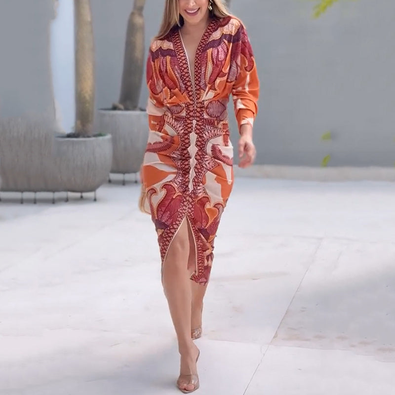 Catherine | Elegant V-Neck Dress