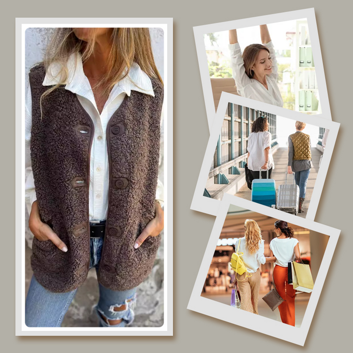 Keira | Women's Autumn Button-down Short Warm Vest