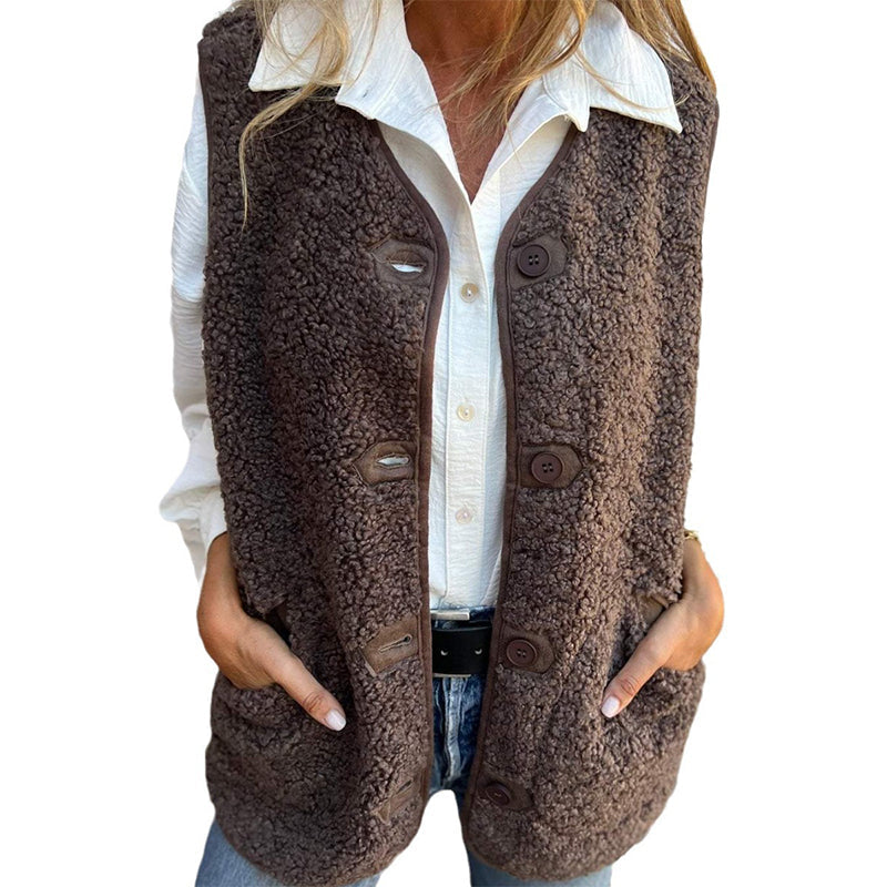 Keira | Women's Autumn Button-down Short Warm Vest