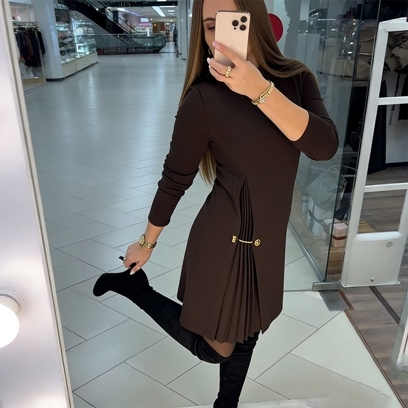 Carmen | Long Sleeve Pleated Dress