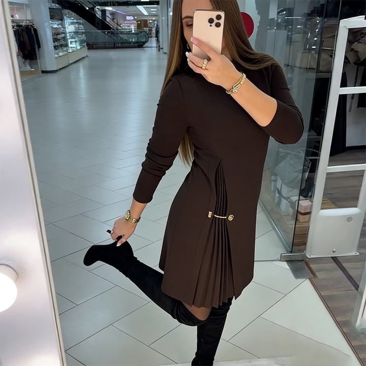 Carmen | Long Sleeve Pleated Dress